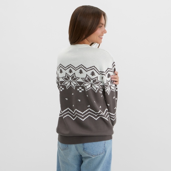 Новый год. Джемпер вязаный KAFTAN Scandinavia размер 54, серый