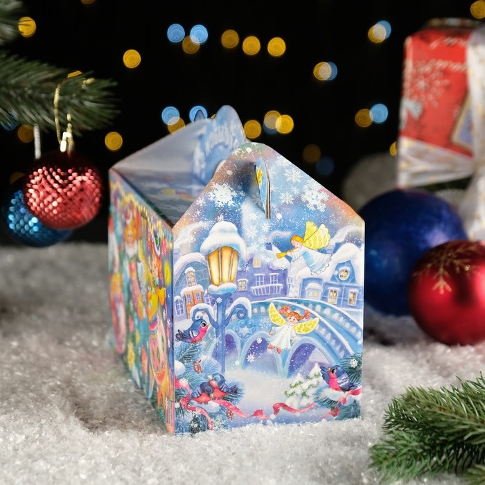 Новый год. Подарочная коробка "Зимняя Фантазия", 20 x 12 x 19 см.