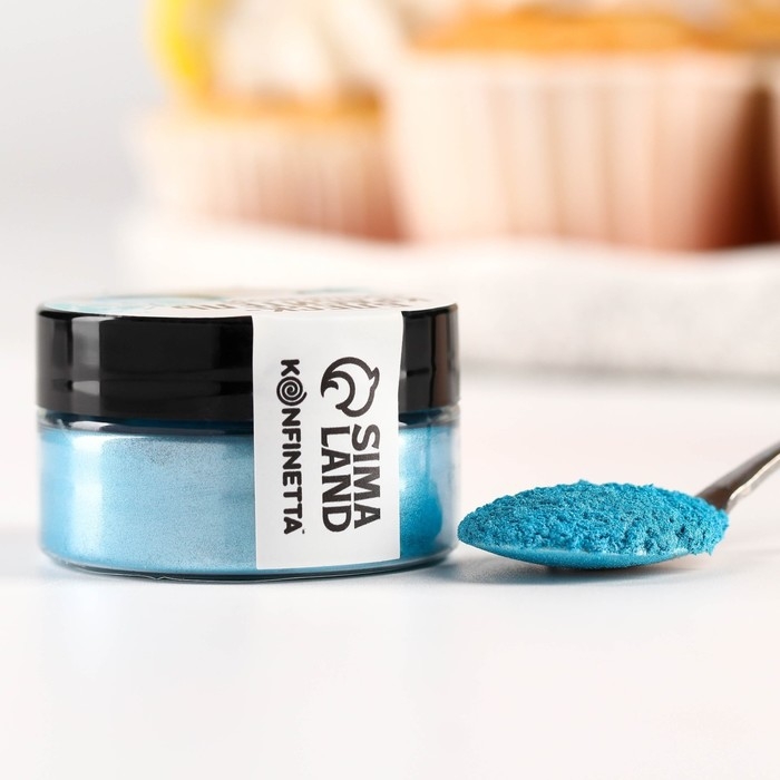 Глиттер кандурин «Голубой» для десертов и напитков, водорастворимый, 5 г. Глиттер кандурин «Голубой» для десертов и напитков, водорастворимый, 5 г.