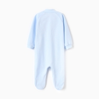 Комбинезон детский с закрытыми ножками, цвет голубой, рост 62