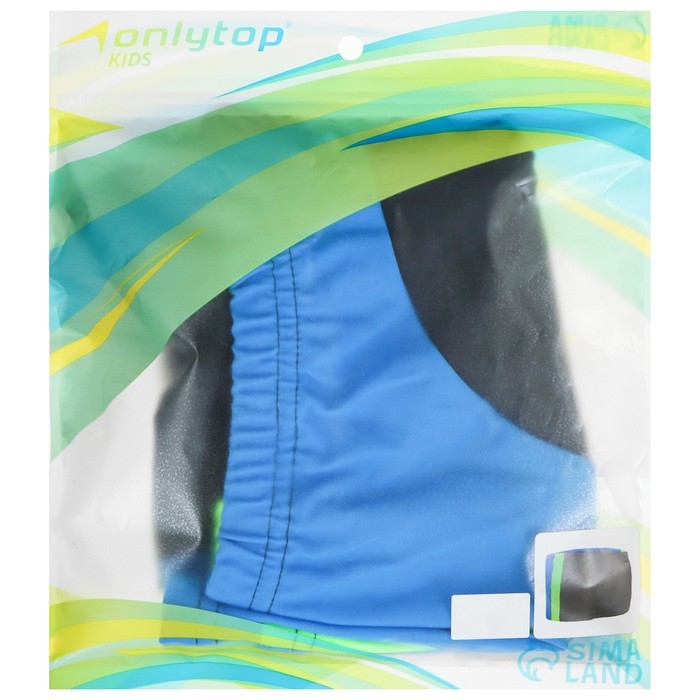 Плавки для плавания ONLYTOP, р. 40, цвет серый/зелёный/бирюзовый