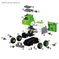 Конструктор винтовой &laquo;Мусоровоз&raquo;, с электр. шуруповертом, р/у, 27 деталей