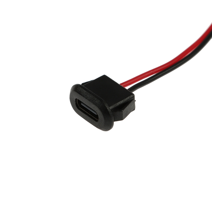 Разъем Type-C с проводом 10 см CARTAGE, 2 pin, 1,5 А, 5 В, черный Разъем Type-C с проводом 10 см CARTAGE, 2 pin, 1,5 А, 5 В, черный