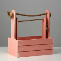 Набор кашпо деревянных 2 в 1 (25.5×15×30; 20×12×23) "Прованс", розовый Набор кашпо деревянных 2 в 1 (25.5×15×30; 20×12×23) "Прованс", розовый