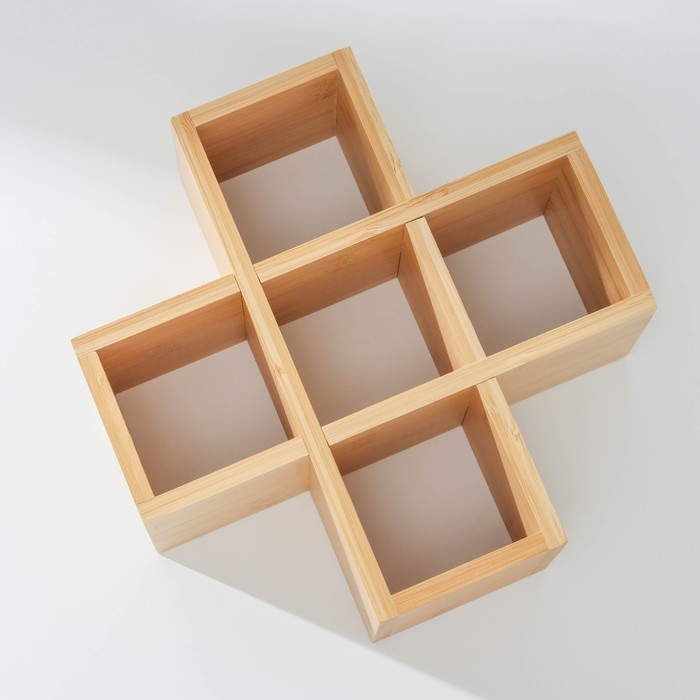 Набор банок стеклянных для сыпучих продуктов с бамбуковыми крышками «Эко», 350 мл, на подставке, 5 шт Набор банок стеклянных для сыпучих продуктов с бамбуковыми крышками «Эко», 350 мл, на подставке, 5 шт