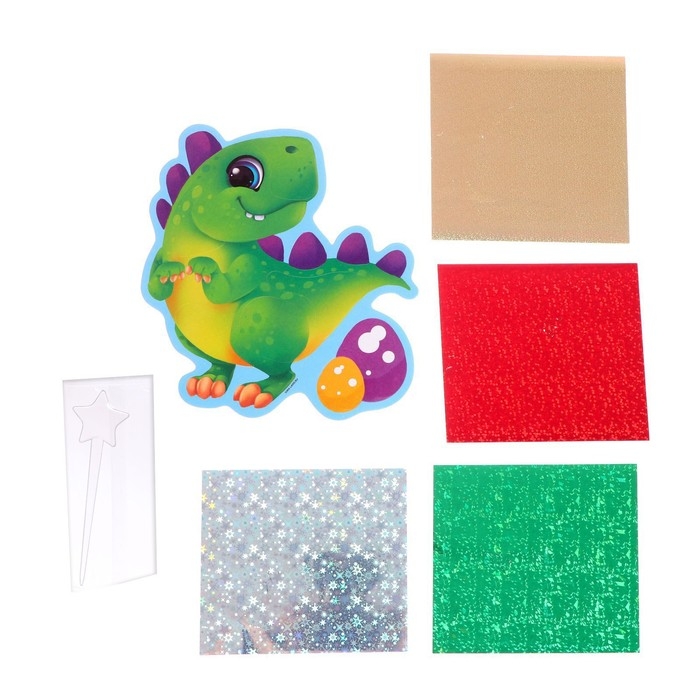 Аппликация фольгой &laquo;Динозаврик&raquo;