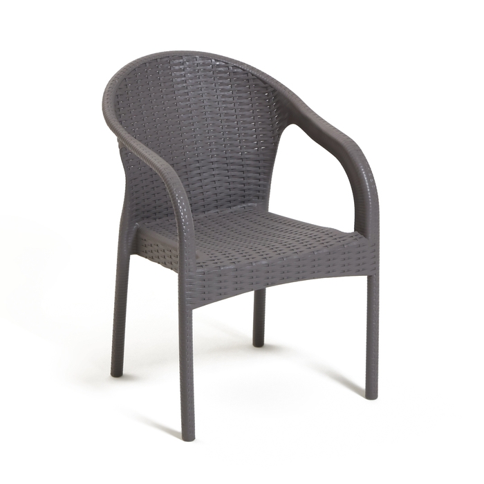 Набор садовой мебели "Феодосия" 5 предметов: стол + 4 кресла, серый