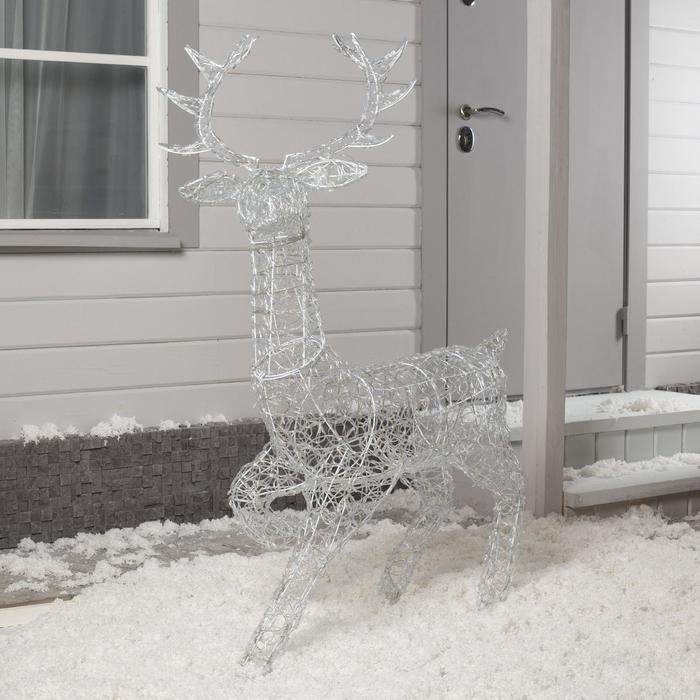 Светодиодная фигура &laquo;Олень&raquo; 100 &times; 140 &times; 50 см, металл, 31 В, свечение белое