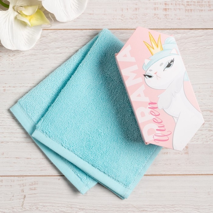 Полотенце махровое Этель Drama queen 30х30 см, 100 хлопок, 340гр/м2 Полотенце махровое Этель Drama queen 30х30 см, 100 хлопок, 340гр/м2