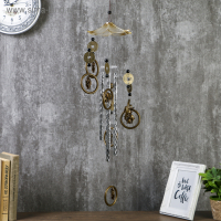 Музыка ветра пластик "Слон в круге" 4 трубки 7 фигурок 70 см