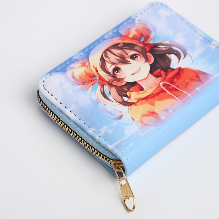 Кошелёк детский на молнии &laquo;Выбражулька&raquo;, цвет голубой