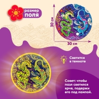 Круглый светящийся пазл &laquo;Пара драконов&raquo;, 170 деталей