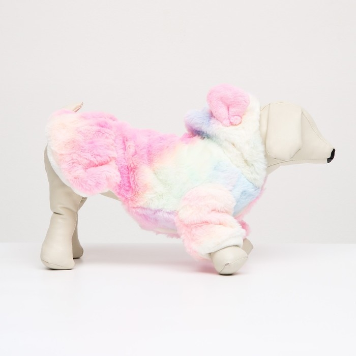 Куртка "Зайчонок" с капюшоном , размер XS (ДС 20, ОШ 12,5 см, ОГ 30см), пастельная