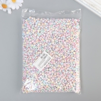 Бусины для творчества пластик "Русские цветные буквы на круге" набор 500 гр 0,7х0,7х0,4 см