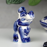 Сувенир &laquo;Волк&raquo;, 7 см, гжель