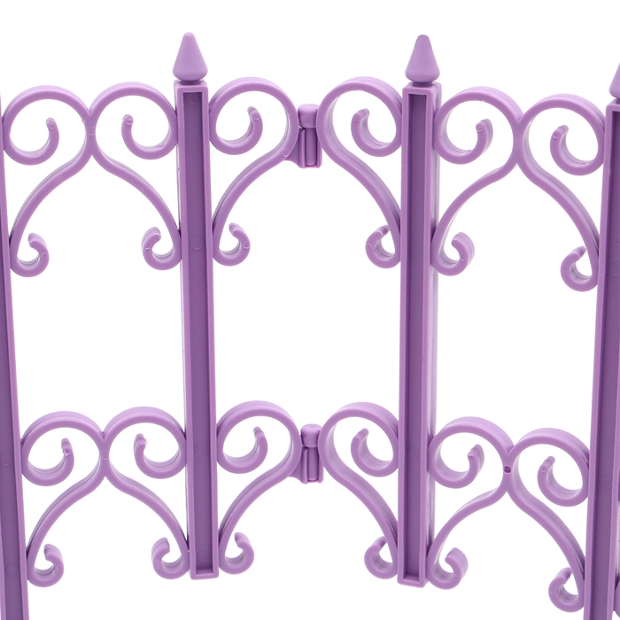 Ограждение декоративное, 25 × 180 см, 5 секций, пластик, сиреневое «Классика» Ограждение декоративное, 25 × 180 см, 5 секций, пластик, сиреневое «Классика»