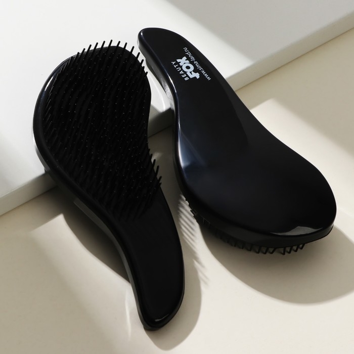 Массажная расчёска волна Beauty Fox, цвет чёрный, BEAUTY FOX