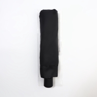 Зонт автоматический &laquo;Однотонный&raquo;, со светоотражающей каёмкой, 3 сложения, 8 спиц, R = 46/55 см, D = 110 см, цвет чёрный