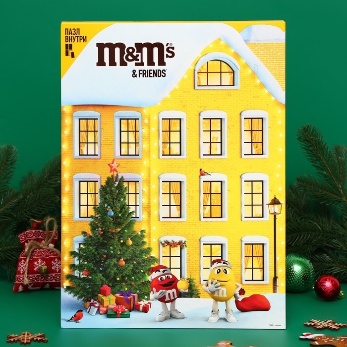 Новогодний подарок M&M`s &laquo;Дом с окошками&raquo; 249 г