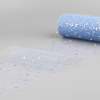 Фатин с блёстками, 15 см, 11 ± 1 г/кв.м, 23 ± 1 м, цвет голубой №21 Фатин с блёстками, 15 см, 11 ± 1 г/кв.м, 23 ± 1 м, цвет голубой №21