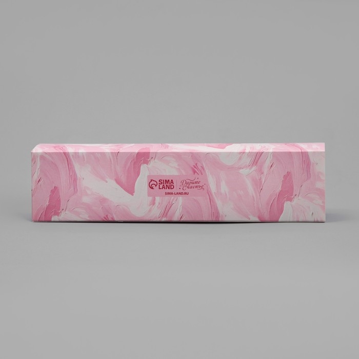 Коробка для конфет, кондитерская упаковка, 5 ячеек, &laquo;Мазки&raquo;, 5 х 21 х 3.3 см