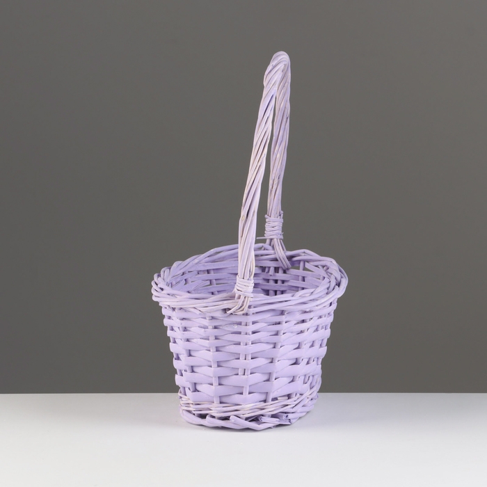 Корзина плетеная, 25х17х11х30 см, сиреневый, ива