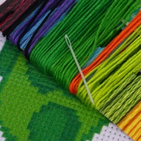 Вышивка крестиком для детей &laquo;Динозавр&raquo;, набор для творчества, 14 х 10 см