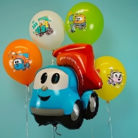 Шар фольгированный 28" «Грузовичок Лёва», фигура, инд. упаковка Шар фольгированный 28" «Грузовичок Лёва», фигура, инд. упаковка