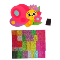 Аппликация стикерами форменная &laquo;Милая бабочка&raquo;, набор для творчества, стикерная мозаика