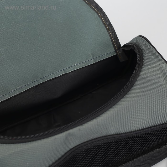 Сумка спортивная на молнии, наружный карман, регулируемый ремень, маленький размер, цвет чёрный/серый Сумка спортивная на молнии, наружный карман, регулируемый ремень, маленький размер, цвет чёрный/серый