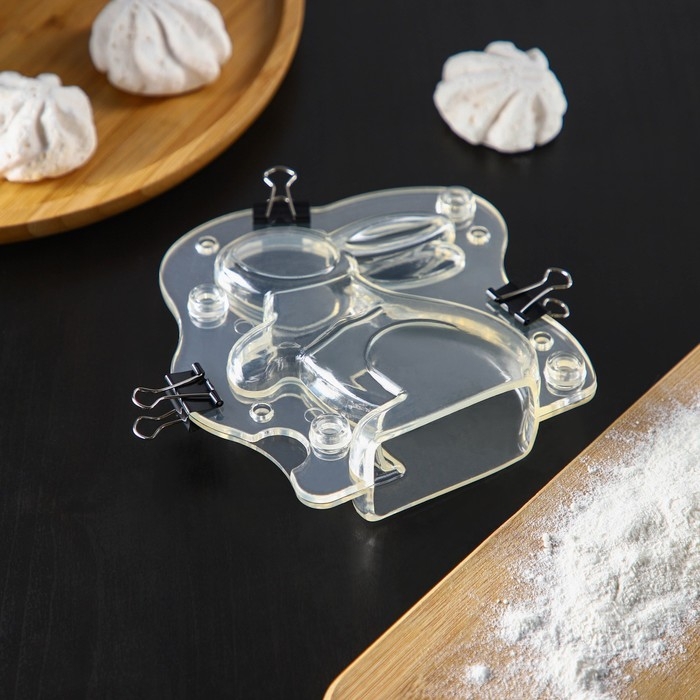 Молд для шоколада &laquo;Кролик&raquo;, 13,5&times;13 см, цвет прозрачный