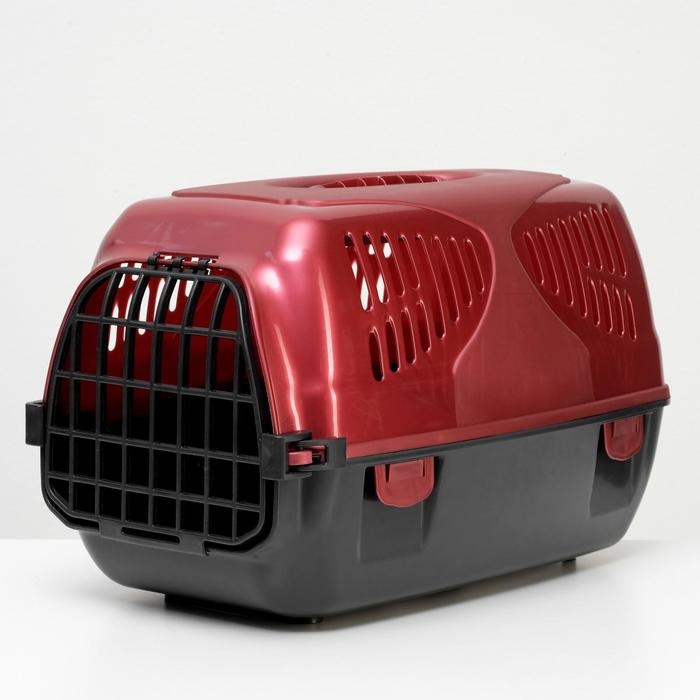 Переноска для животных Переноска для животных "Сириус", 33,5 х 31 х 50 см, красный перламутр