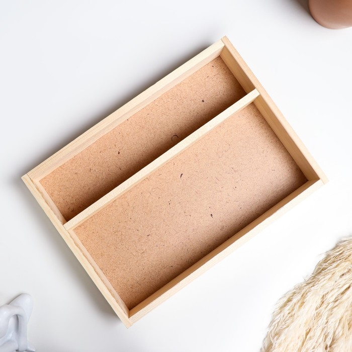 Кашпо деревянное, 27.5&times;20&times;4.5 см "Для тебя", 2 отдела, гравировка