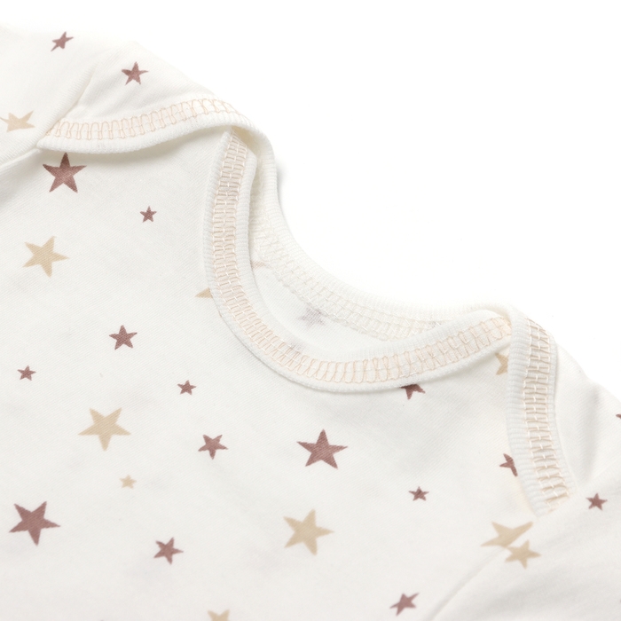 Боди детское с длинным рукавом, цвет белый/звезды, рост 68 Боди детское с длинным рукавом, цвет белый/звезды, рост 68