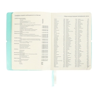 Ежедневник недатированный A5 136 листов, deVENTE. Jane, мягкая обложка пвх, резинка, перфорация, ляссе, блок 70, бирюзовый