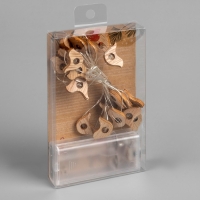 Гирлянда «Нить» 2 м роса с насадками «Птичка», IP20, серебристая нить, 20 LED, батарейки ААх2 (нет в комплекте), свечение тёплое белое Гирлянда «Нить» 2 м роса с насадками «Птичка», IP20, серебристая нить, 20 LED, батарейки ААх2 (нет в комплекте), свечение тёплое белое