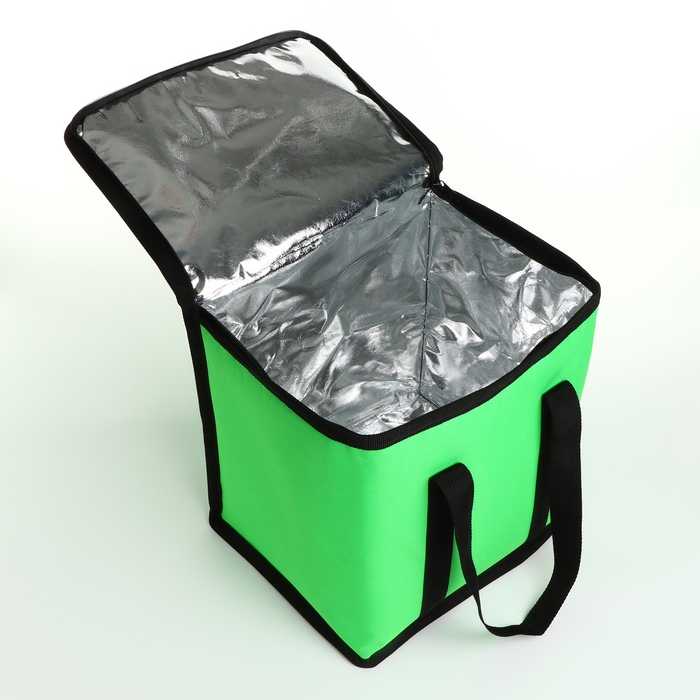 Термосумка на молнии, 18 л, цвет зелёный