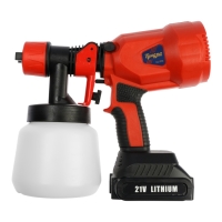 Краскопульт аккумуляторный ТУНДРА, 21 В, 800 мл, 1.5 Ач, 650 мл/мин, сопло 1.8/2.5 мм Краскопульт аккумуляторный ТУНДРА, 21 В, 800 мл, 1.5 Ач, 650 мл/мин, сопло 1.8/2.5 мм