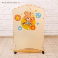 Детская кроватка &laquo;Мишутка&raquo; на колёсах или качалке, цвет бежевый