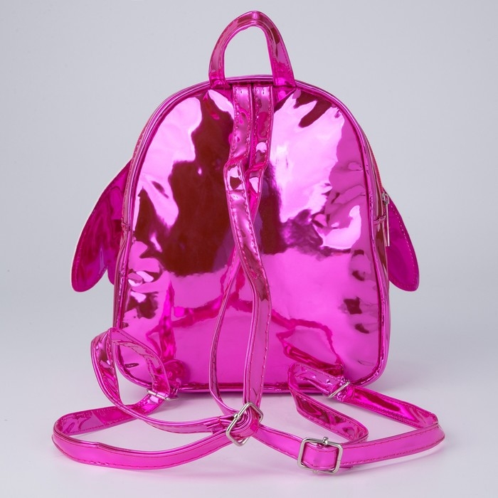 Рюкзак детский для девочки с крыльяи &laquo;Счастье внутри&raquo;, 18х22см см, отдел на молнии, цвет розовый