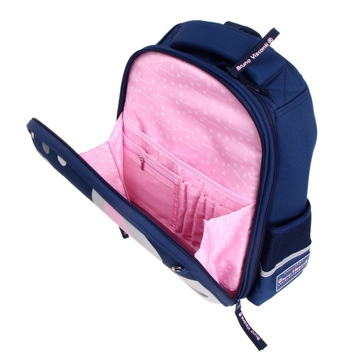 Рюкзак каркасный 36 х 28 х 17 см, + пенал, Bruno Visconti "Ушастик"