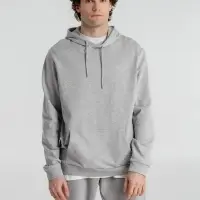 Толстовка с капюшоном унисекс Hoodie, серый меланж, размер S