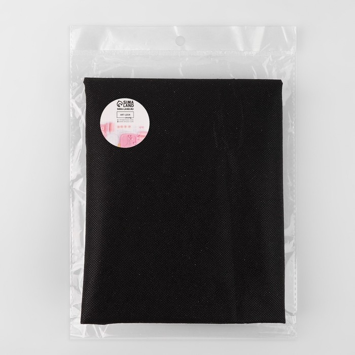 Флизелин клеевой, точечный, 25 г/кв.м, 1 &times; 1 м, цвет чёрный