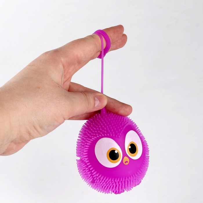 Мяч детский резиновый ёжка световой «Птички», цвета МИКС , в шоубоксе Мяч детский резиновый ёжка световой «Птички», цвета МИКС , в шоубоксе