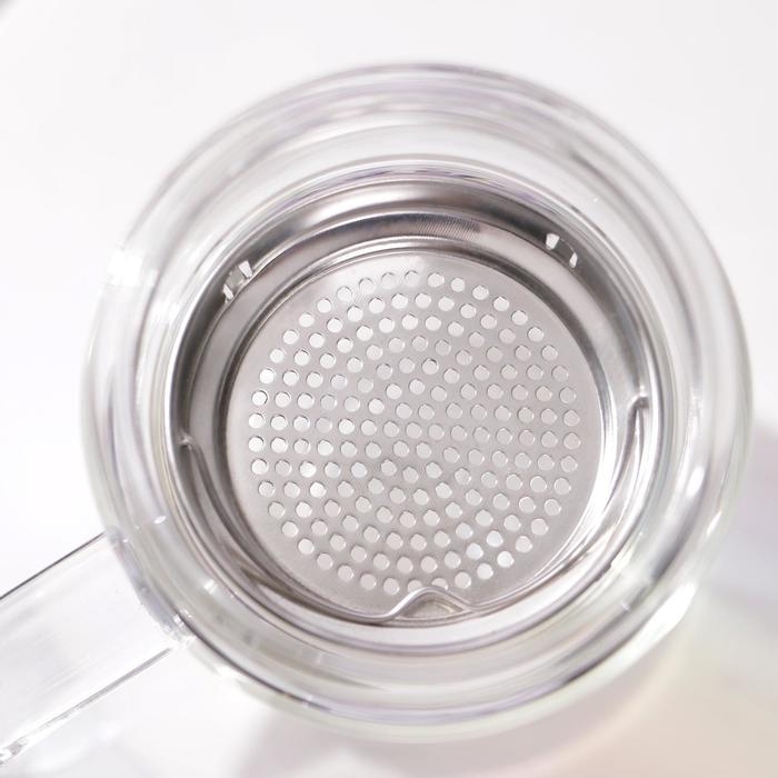 Термокружка стеклянная &laquo;Люби себя&raquo;, 350 мл