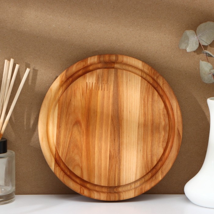 Набор разделочных досок на подставке &laquo;Фортуна&raquo;, d=30, 20&times;1,8 см, пропитаны минеральным маслом, берёза