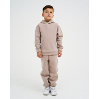 Костюм детский с начёсом (толстовка, брюки) KAFTAN "Basic line" р.38 (146-152), бежевый Костюм детский с начёсом (толстовка, брюки) KAFTAN "Basic line" р.38 (146-152), бежевый