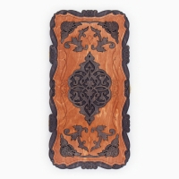 Нарды деревянные большие, резные, настольная игра "Узор", 45 х 45 см