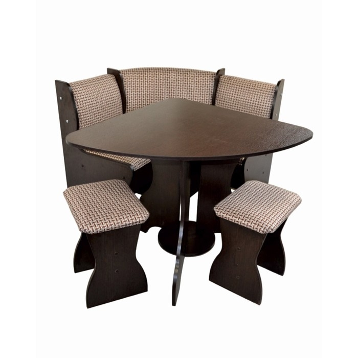 Кухонный уголок &laquo;Комфорт-Аленка&raquo; 18/3, 970/970*500*800 Венге/Рогожка тёмная