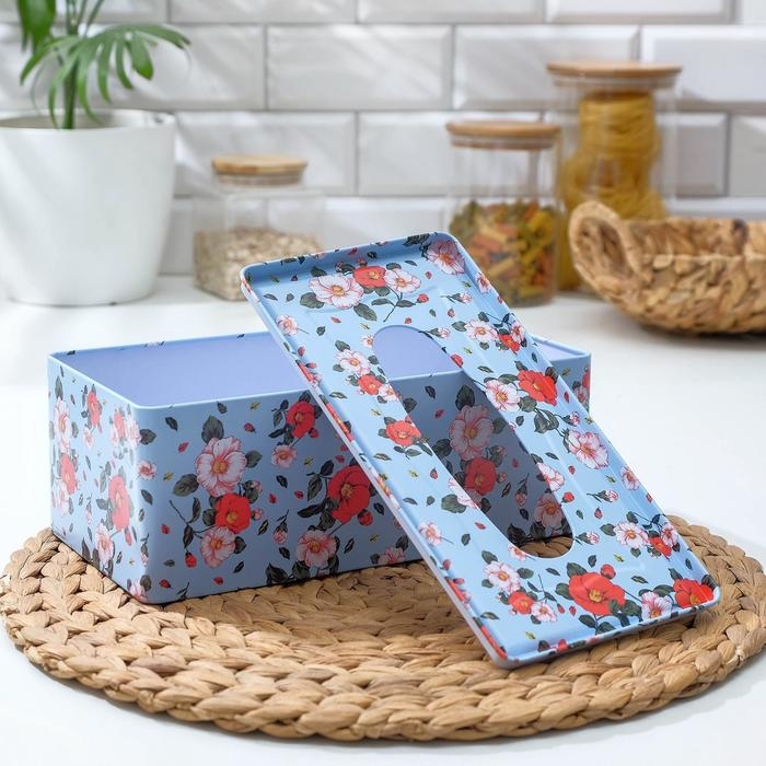 Салфетница &laquo;Поле&raquo;, 25&times;13,5&times;9,5 см, цвет голубой